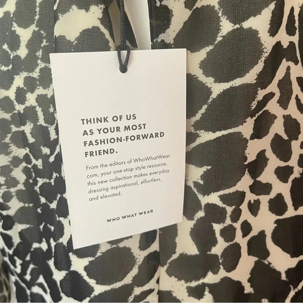 Who What Wear NWT animal print dress. Sz Small. Short sleeves, midi length. - Picture 3 of 5